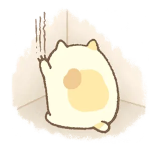 😂 kucing, menggaruk, pojok, hewan, imut, hewan peliharaan, ceria telegram sticker