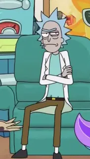 😠 Rick Sanchez Rick and Morty Rick, Rick Sanchez, Cartoon, Adult Swim, TV Serie, Wetenschap, Wetenschapper telegram sticker