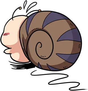 🏃‍♀️ caracol, lindo, animal, dibujos animados whatsapp sticker