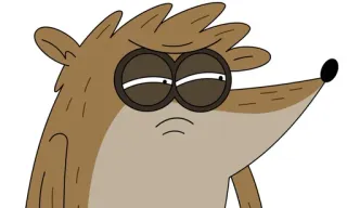 🤨 Rigby Regular Show cartone animato, Rigby, Regular Show, animazione, serie TV, commedia telegram sticker
