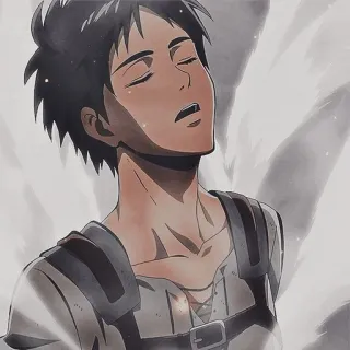 😌 Eren Yeager Attack on Titan anime, attack on titan, eren, manga, character telegram sticker