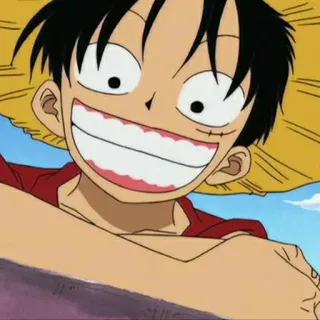 👒 Monkey D. Luffy One Piece Anime, Manga, Pirata, Sombrero de paja, Luffy telegram sticker
