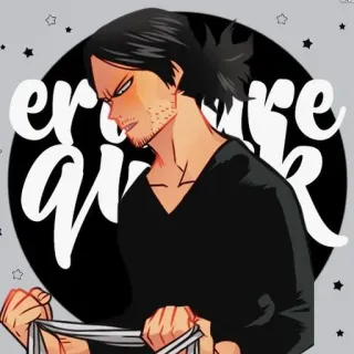 😑 Shota Aizawa My Hero Academia erasure quirk anime, manga, Shota Aizawa, eraserhead, My Hero Academia telegram sticker