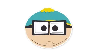 😕 Eric Cartman South Park South Park, Eric Cartman, cartoon, personage, komedie, animatie telegram sticker