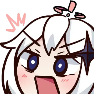 😠 Paimon Genshin Impact อนิเมะ, ไพม่อน, เก็นชิน อิมแพ็ค, อิโมจิ, สติกเกอร์ telegram sticker