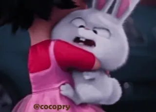 😤 Snowball The Secret Life of Pets @cocopry bunny, rabbit, animal, cartoon, movie, film telegram sticker