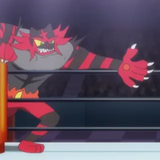 🖐 Incineroar Pokemon Incineroar, Pokemon, fire type, fighting, monster, animal, red telegram sticker