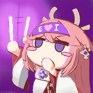 💠 Yae Miko Genshin Impact E <3 I Anime, Kartun, Stiker, Genshin Impact, Yae Miko, Fanart whatsapp sticker