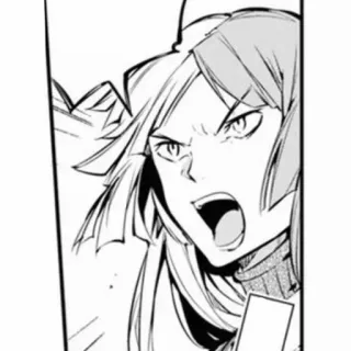 🥀 Anime, Mangá, Gritando, Brava, Mulher telegram sticker