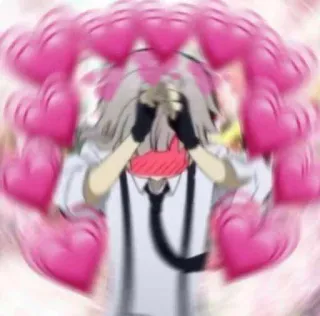 💗 Herzen, Liebe, Anime, Kawaii, Süß, Errötend telegram sticker