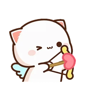 ❤️ 猫, 可爱, 心, 爱, 情人节 whatsapp sticker
