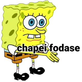 😝 Spongebob Squarepants chapei fodase spongebob, cartoon, funny, meme telegram sticker