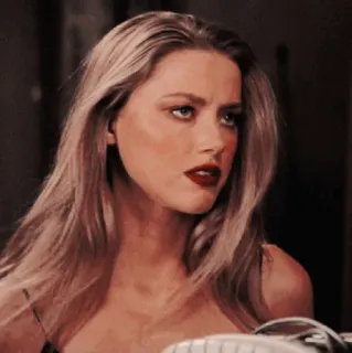 🥀 Amber Heard actress, blonde, model, portrait telegram sticker