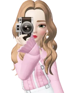 📸 câmera, fotografia, selfie, mulher, menina, rosa, fofo telegram sticker