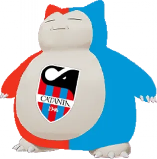 🟦 Snorlax CATANIA 1946 pokemon, snorlax, catania, fútbol, deportes telegram sticker