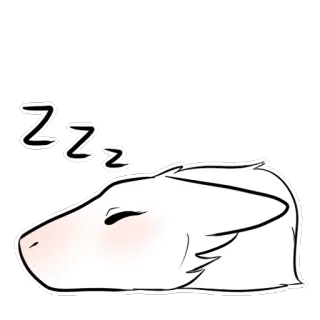 😴 ZZZ dormire, sonno, zzz, carino, animale, riposo telegram sticker