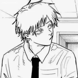 💈 Denji Chainsaw Man Anime, Manga, Charakter, Porträt, Illustration whatsapp sticker