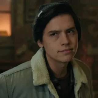 ➖ Jughead Jones Riverdale Série ado, Série TV, Cole Sprouse, Portrait, Chapeau, Homme telegram sticker