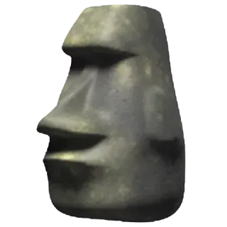 🗿 Moai Easter Island statues telegram sticker