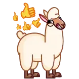 Лама @Emoji_Statuses telegram emojis 👍
