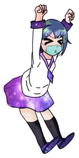 🙌 Earth-chan, Anime, Mangá, Personagem, Kawaii, Desenho animado, Planeta, Mascotado telegram sticker