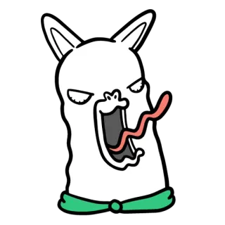 😡 Desenho animado, Bravo, Língua, Coelho, Animal whatsapp sticker