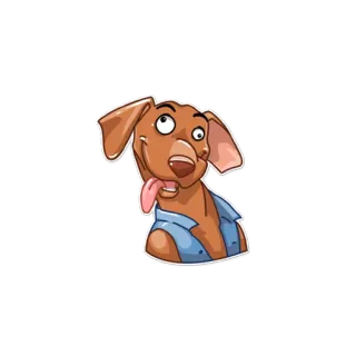 😝 cachorro, desenho animado, animal, engraçado, fofo, animal de estimação telegram sticker