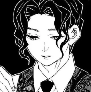 🥀 Muzan Kibutsuji Demon Slayer Anime, Mangá, Demônio, Demon Slayer, Muzan Kibutsuji, Vilão, Preto e branco telegram sticker