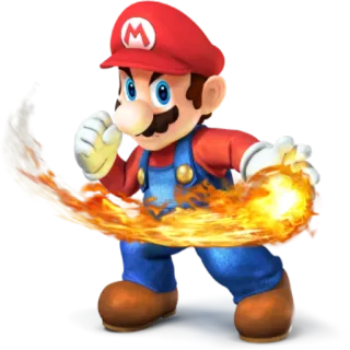 💥 Mario video game, nintendo, super mario, personagem, bola de fogo telegram sticker