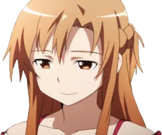 😊 Asuna Sword Art Online Anime, Garota, Sorrindo, Personagem, Asuna, Sword Art Online telegram sticker