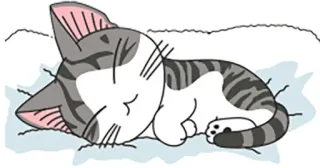 💤 Chi Chi's Sweet Home 고양이, 새끼 고양이, 귀여운, 자는, 동물, 만화, 애니메이션, 치즈 스위트 홈 telegram sticker