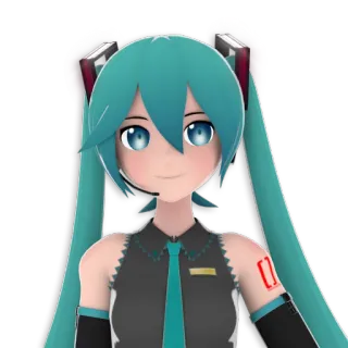 😏 Hatsune Miku Anime, Vocaloid, Mädchen, Blaue Haare, Hatsune Miku telegram sticker