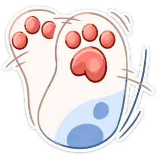 🐾 อุ้งเท้าแมว, อุ้งเท้าสัตว์, น่ารัก, คาวาอิ, สัตว์, แมว, สติกเกอร์ whatsapp sticker