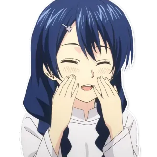 😊 Erina Nakiri Food Wars! anime, cartoon, smile, girl, erina nakiri, food wars telegram sticker