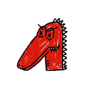 😡 Cartoon, Dinosaurier, Wütend, Rot, Monster telegram sticker
