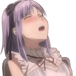 😱 Anime, Garota, Expressão, Desenho animado telegram sticker