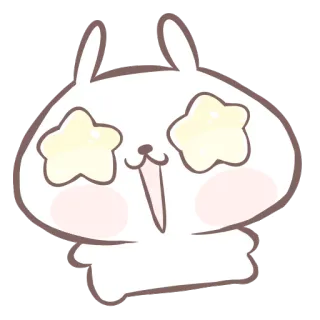 ⭐️ coelho, coelhinho, fofo, estrelas, animal telegram sticker