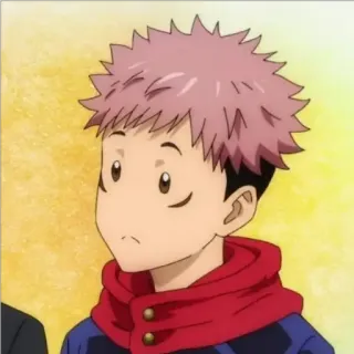 🙂 Yuji Itadori Jujutsu Kaisen anime, character, animation, jujutsu kaisen, yuji itadori whatsapp sticker