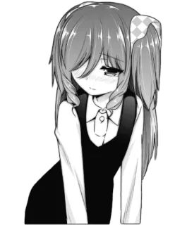😔 Аниме, Девушка, Милая, Манга, Грустно, Мультфильм, Иллюстрация telegram sticker