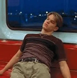 🥀 man, sleepy, window, tired, matt damon telegram sticker
