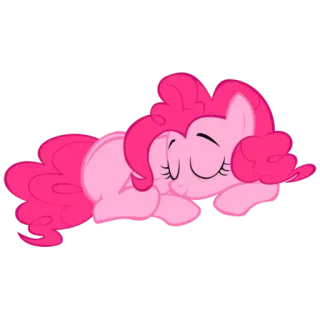 😪 Pinkie Pie My Little Pony Мультфильм, Пони, Милый, Розовый, Животное, Лошадь, Спящий telegram sticker