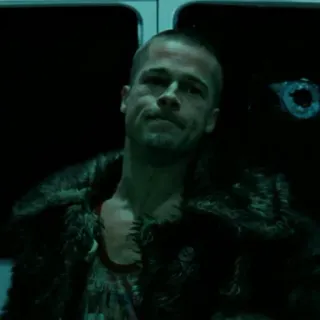 👊 Tyler Durden Fight Club Tyler Durden, Brad Pitt, Fight Club, Film, Porträt telegram sticker