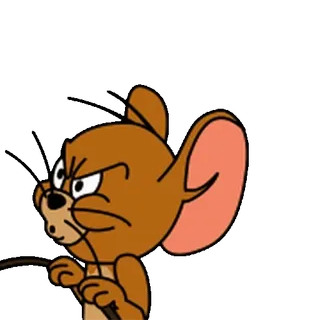 😊 Jerry Mouse Tom and Jerry Desenho animado, Rato, Bravo, Jerry, Animado, Personagem whatsapp sticker
