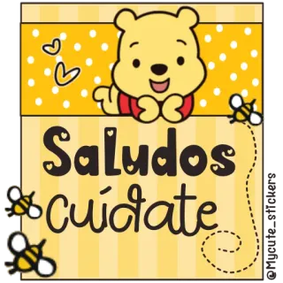 🍭Letrero Pooh @Mycute_stickers whatsapp stickers