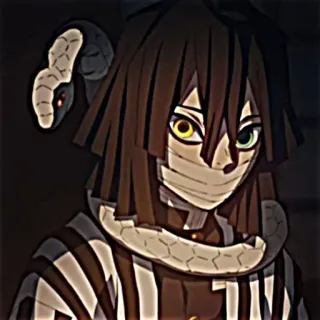 😶 Obanai Iguro Demon Slayer Anime, Demon Slayer, Obanai Iguro, Serpiente, Personaje telegram sticker