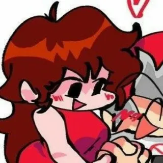 🍬 Girlfriend Friday Night Funkin' kreskówka, dziewczyna, friday night funkin, postać, gra telegram sticker