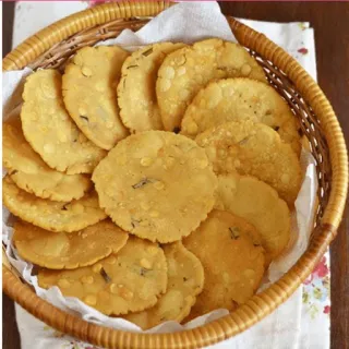 🍟 Essen, Snacks, Indische Küche, Chakli, Korb telegram sticker