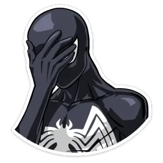 🤦‍♂️ Spider-Man supereroe, marvel, fumetti, facepalm, spiderman telegram sticker