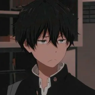 😑 Houtarou Oreki Hyouka Anime, Personaje, Hyouka, Houtarou Oreki, Animación Japonesa, Pelo Negro whatsapp sticker