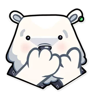 🙊 熊, 可爱, 卡哇伊, 动物, 贴纸, 卡通 whatsapp sticker